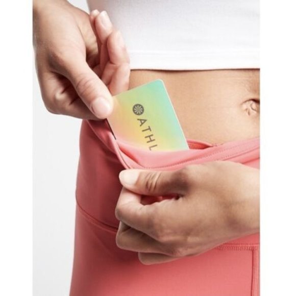 NWT Athleta Coral Petal Pink Transcend 7/8 Tight Leggings Yoga Wicking Dance - Picture 3 of 7